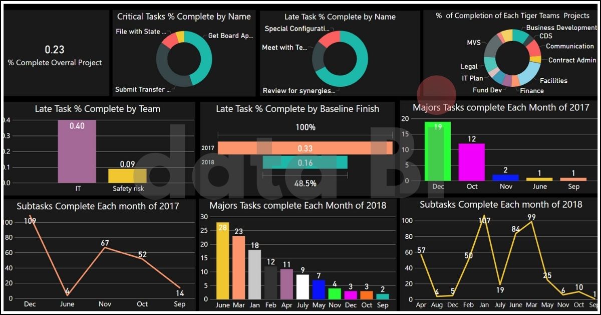 Task Analysis Management Report with Tableau
